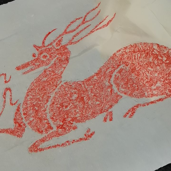 昌化石印石，路路通拓片一张，尺寸六尺整纸