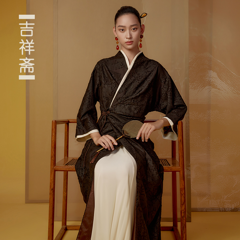 吉祥斋女装茶轩系带连衣裙中国风