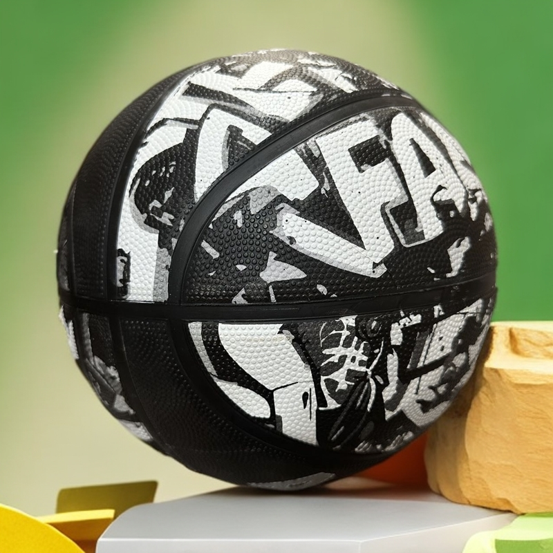 -安-FD132 7号涂鸦橡胶篮球(黑色)