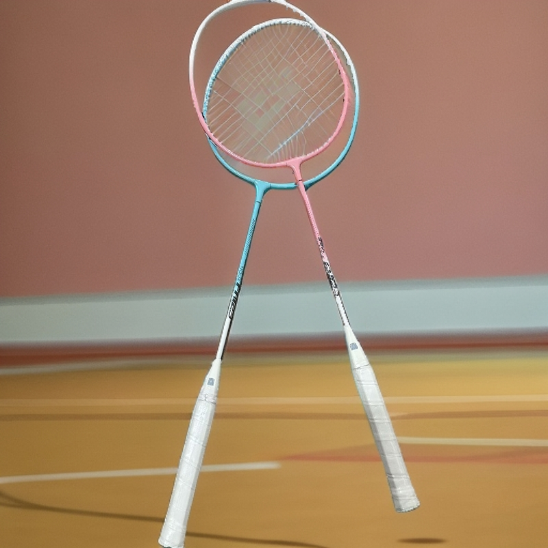 安-FH123铁分体羽毛球拍-(蓝+粉)