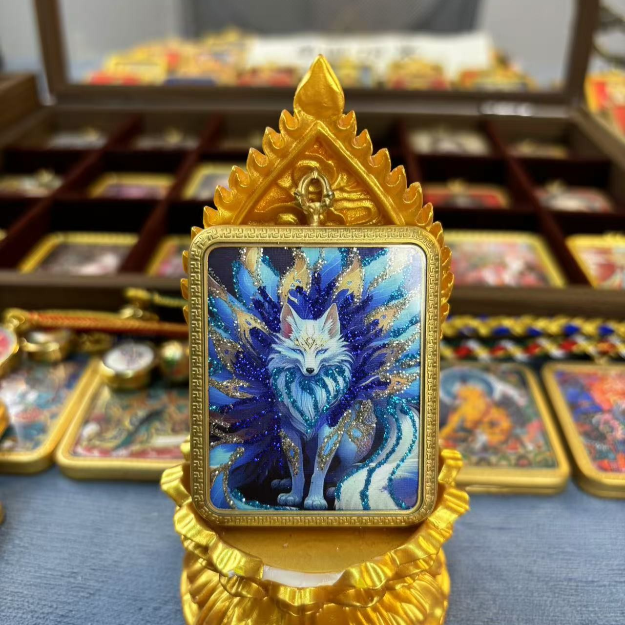 直播专属链接 手绘彩金饰品定制款/单面98，双面128送绳子礼盒包装