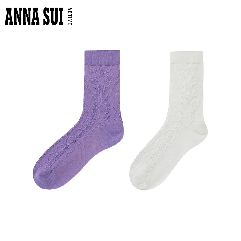ANNA SUI 户外休闲运动中筒袜