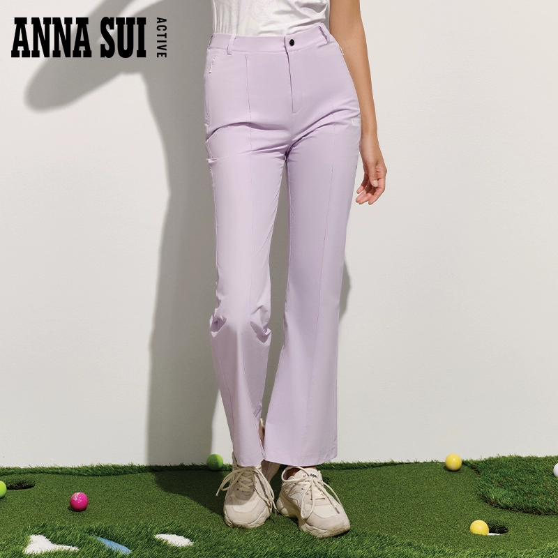 ANNA SUI 俱乐部系列 休闲运动长裤吸湿速干高弹直筒裤女裤