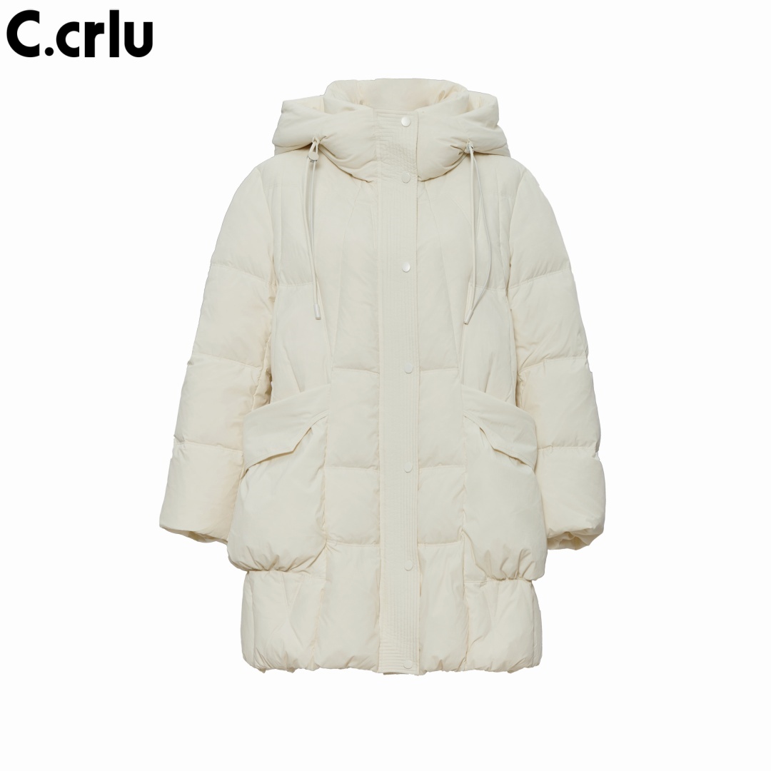 大A摆中长款羽绒服女士保暖