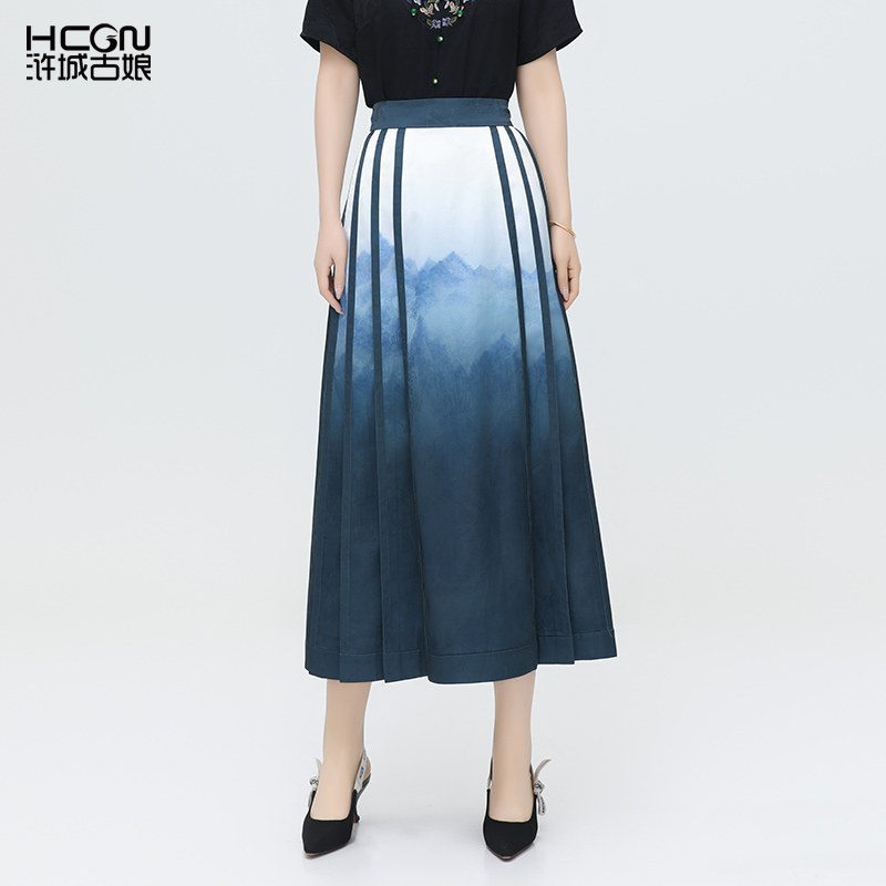 【云山墨戏】新款高端汉服马面裙正版国风女成人款夏天薄款BCL19753