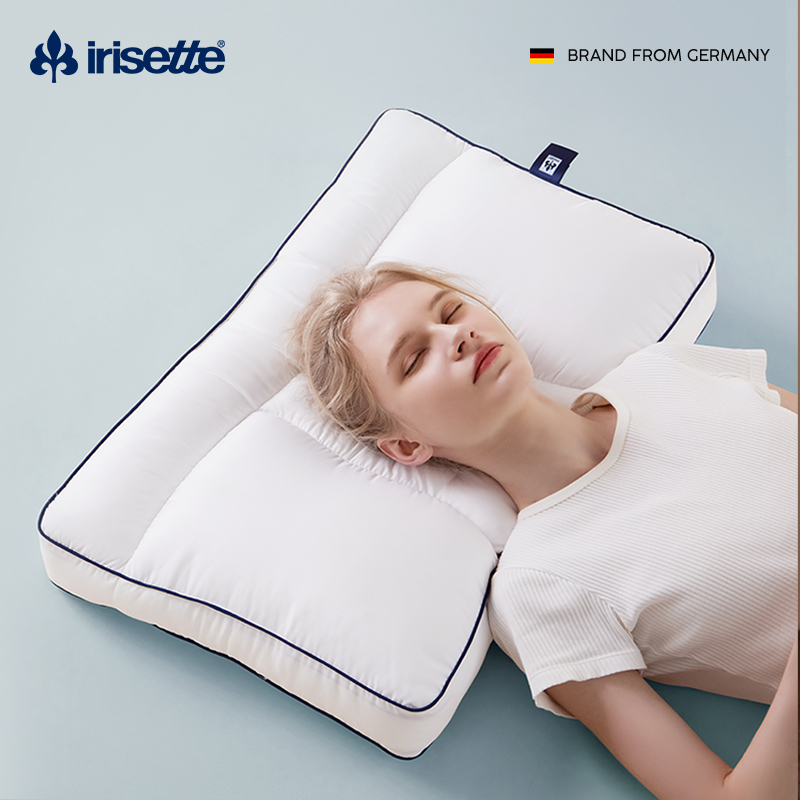 irisette德国分区枕95鹅绒枕护颈椎助睡眠羽绒可水洗枕芯