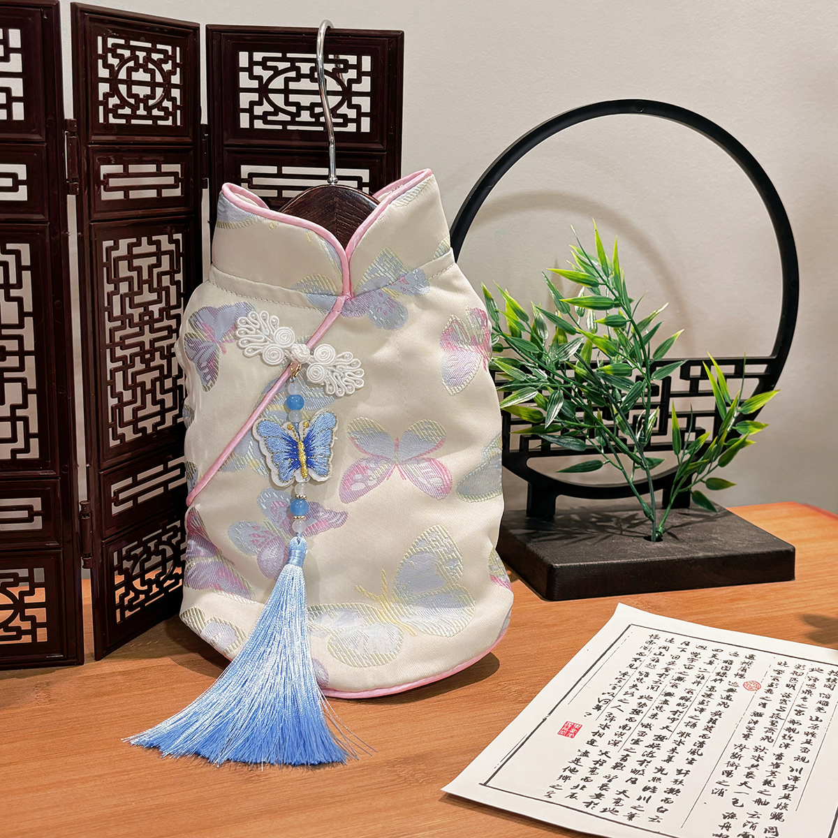 新款国风宠物旗袍狗狗猫咪衣服中小型犬适用比熊泰迪新中式