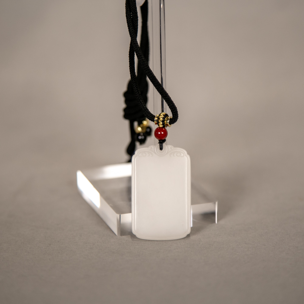 ZZ23453清和田玉平安无事牌吊坠