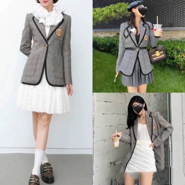 妃鱼/路易威登/丝缎、羊毛、亮片/外套/95新/市场价29800/乐0823
