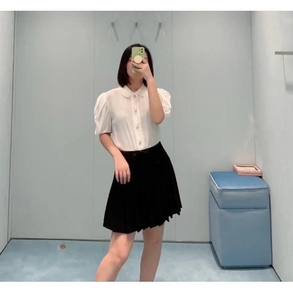 妃鱼/谬谬/蚕丝/上衣/95新/市场价15600/M0824