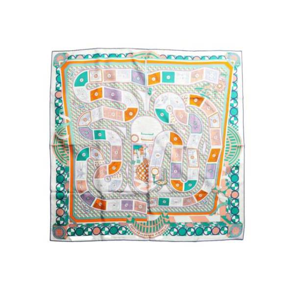 妃鱼/爱马仕/真丝/丝巾/95新/市场价4250/灵1025