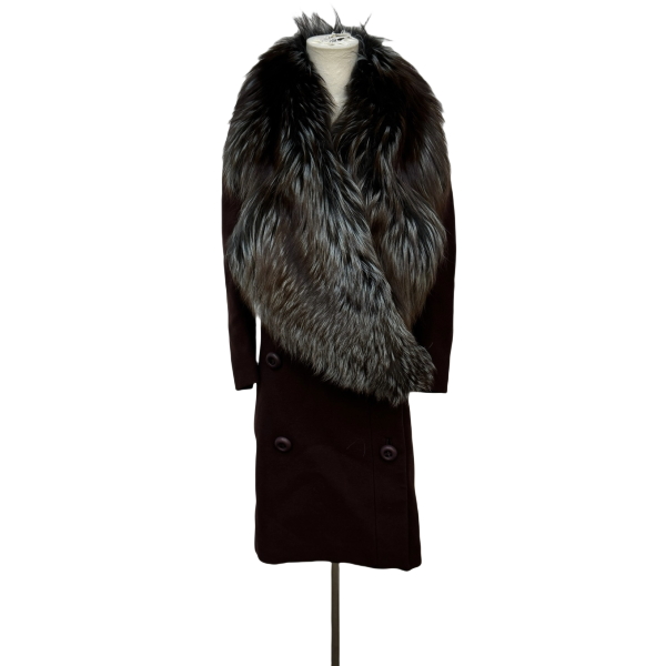 妃鱼/普拉达/羊毛/大衣/95新/市场价0/双1004