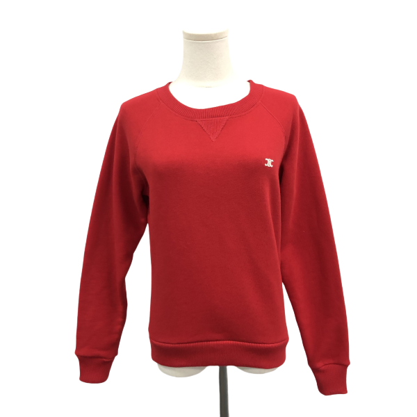 妃鱼/思琳/棉/卫衣/95新/市场价4500/z1005运动休闲圆领红色长袖