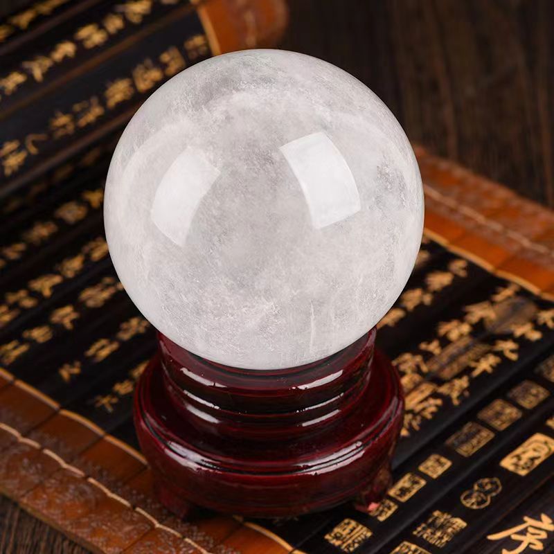 《安源老师推荐》白色水晶球客厅西北招米提示工作事业摆件