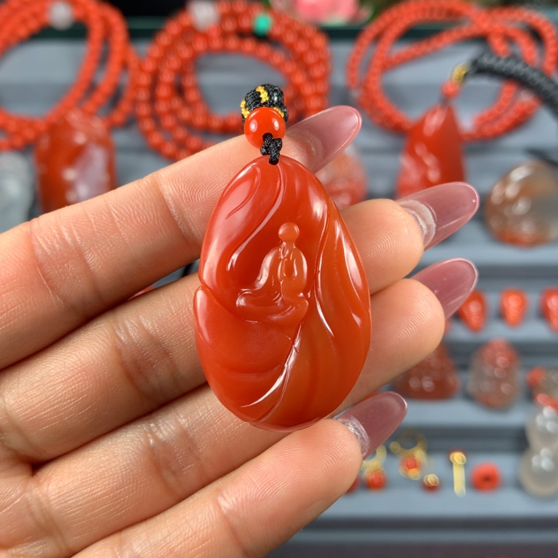 【闪购商品】南红玛瑙悟道未镶嵌天**读大黑洞17克