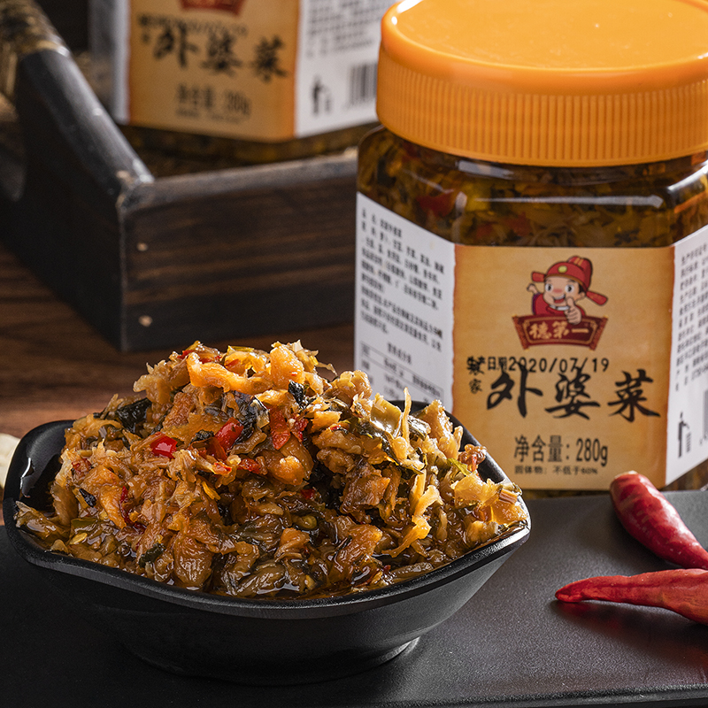 湖南特产农家外婆菜香辣下饭酱拌饭拌面湘西风味梅干菜微辣味即食