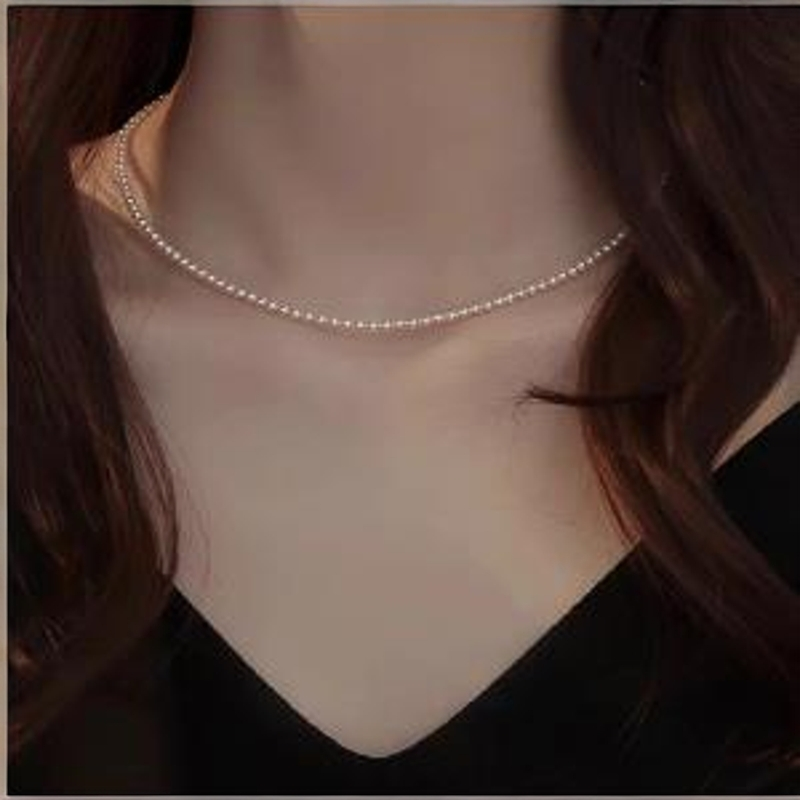 050   4-4.5mm小米项链S925纯银延长链 强光近圆微瑕