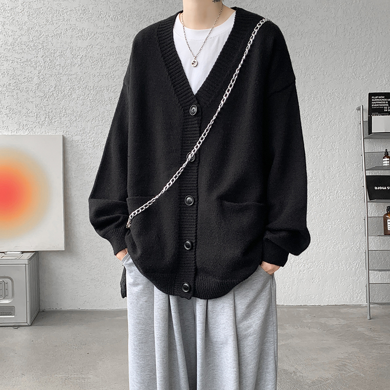 M-8XL特大码学生开衫毛衣外套男秋冬款打底毛线衣胖子260斤针织衫