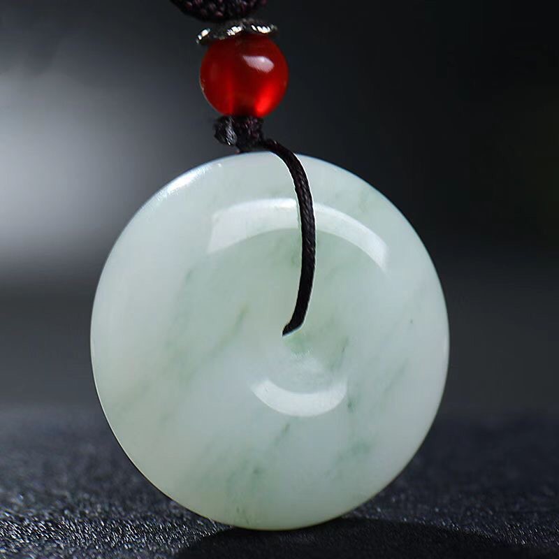 新疆天山翠金丝玉平安扣吊坠男女款金丝玉平安扣多样性发货发一个