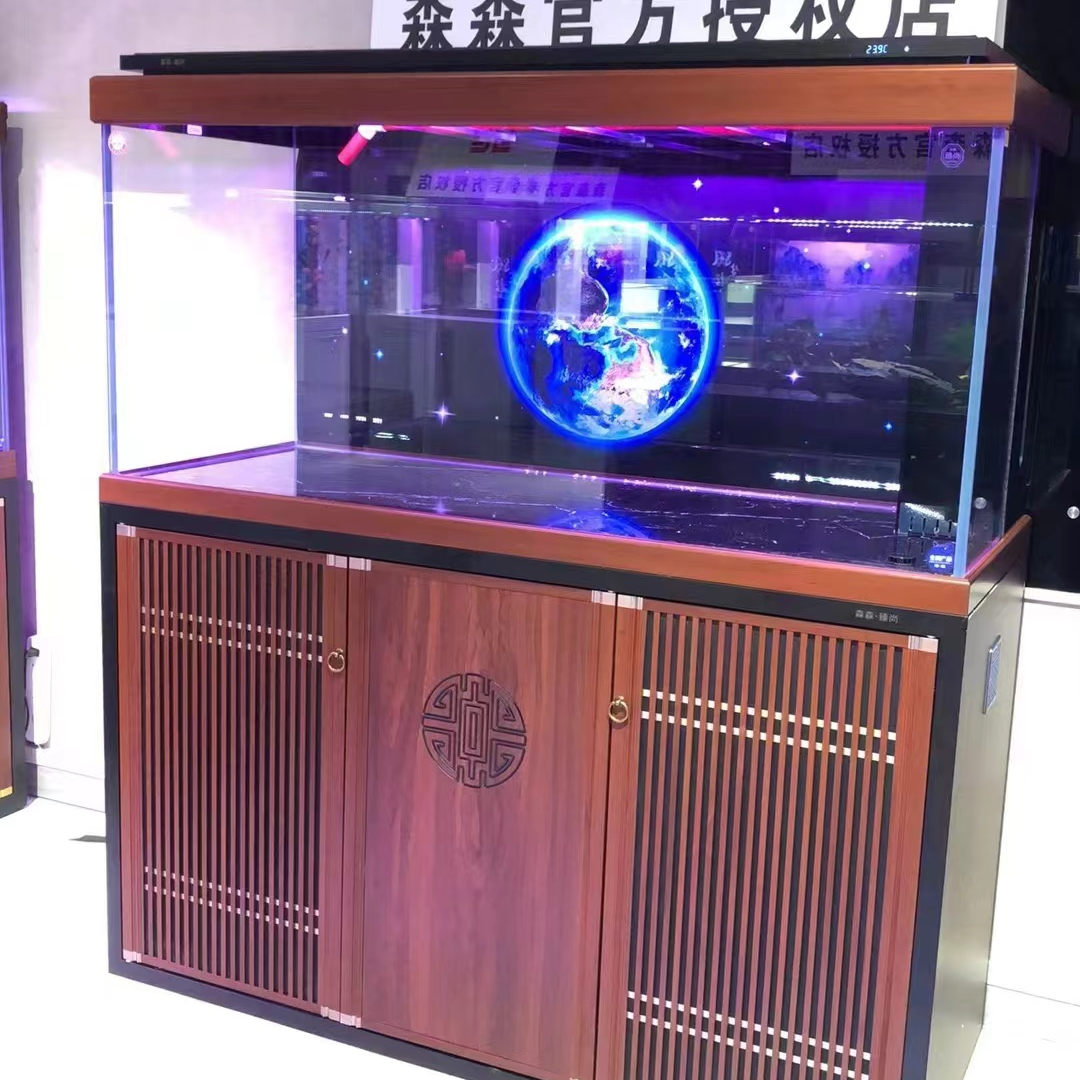 森森鱼缸臻尚E鱼马桶时尚底滤鱼缸新款直角溢流静音轻奢高档生态