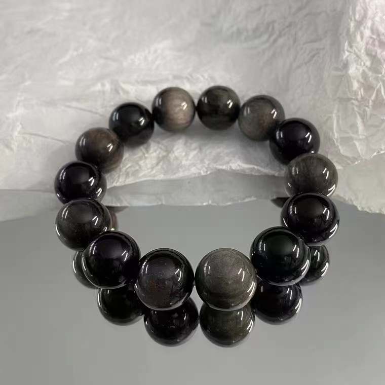 zf 男士14mm经典单圈手串百搭黑色 多样性发其一