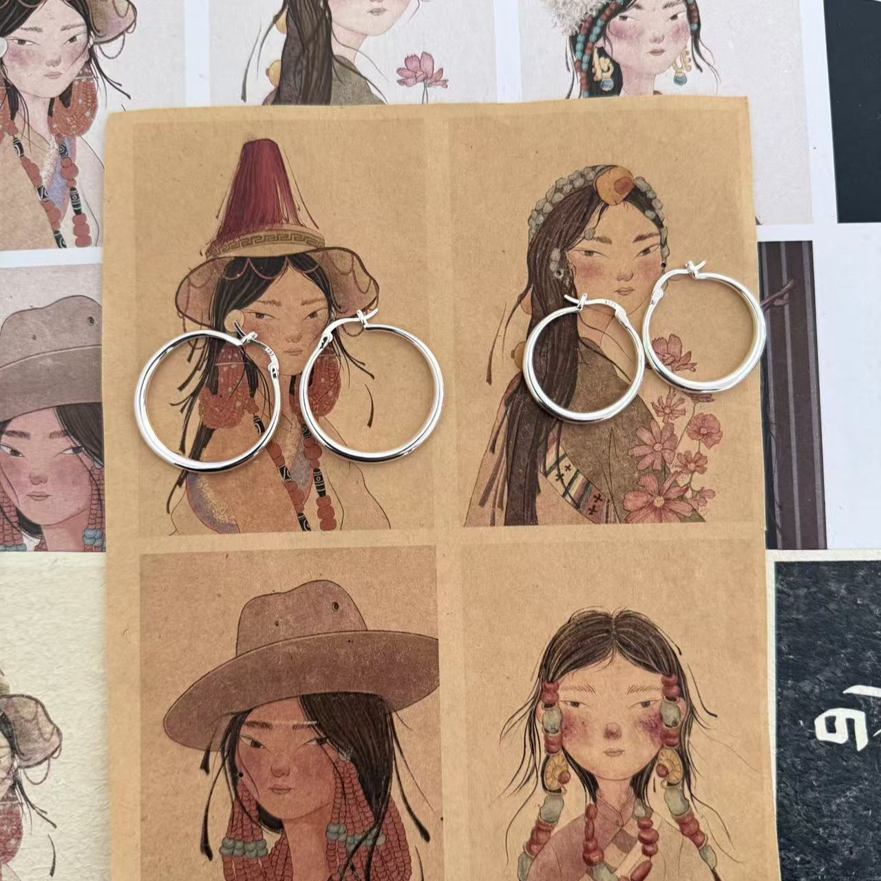 925银银制品 素圈实心百搭时尚耳环