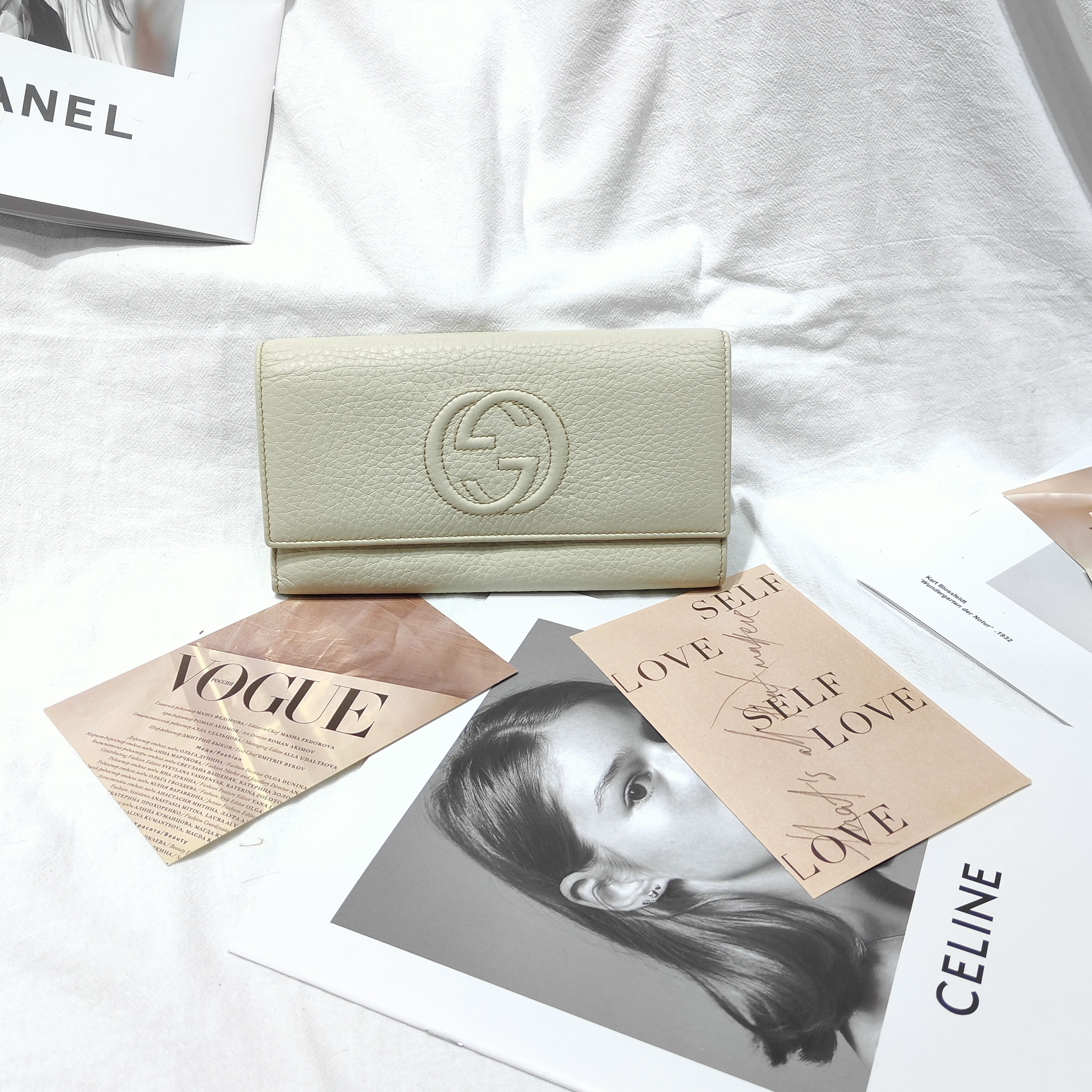 95新 GUCCI/古驰 古驰白色钱包ym