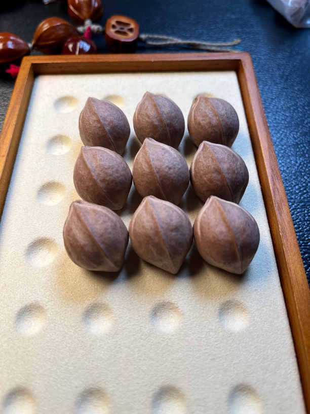 非金属木质手链 梅林铁核三花精品素串