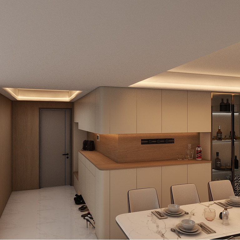 进口爱格板南宁全屋定制H1377与W1000颜色搭配现代极简轻奢原木风