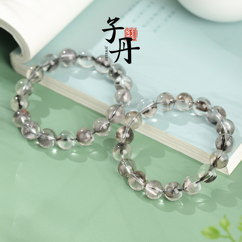 【蜜棠珠宝】高品黑银钛单圈手串12mm（多样性发/发一条）B2-072