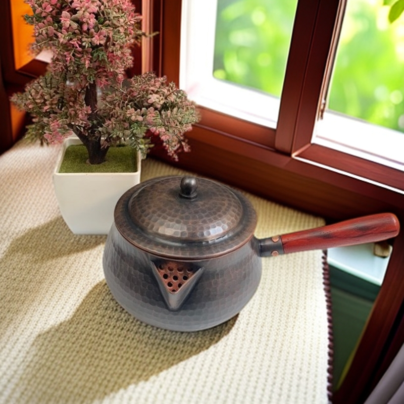 手工紫铜900毫升煮茶罐