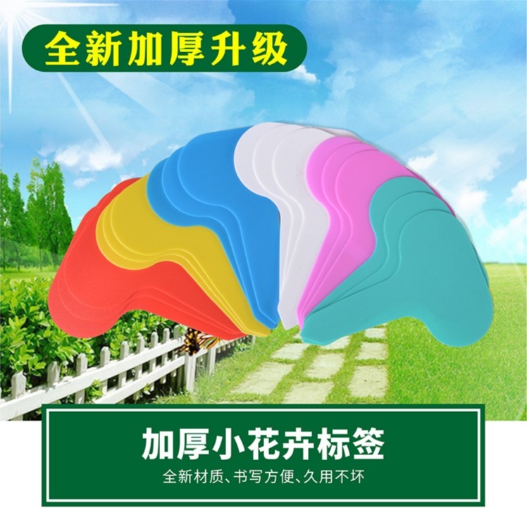 半圆形多肉标签花卉七色塑料插地标牌多肉植物园艺插地牌金刚园艺