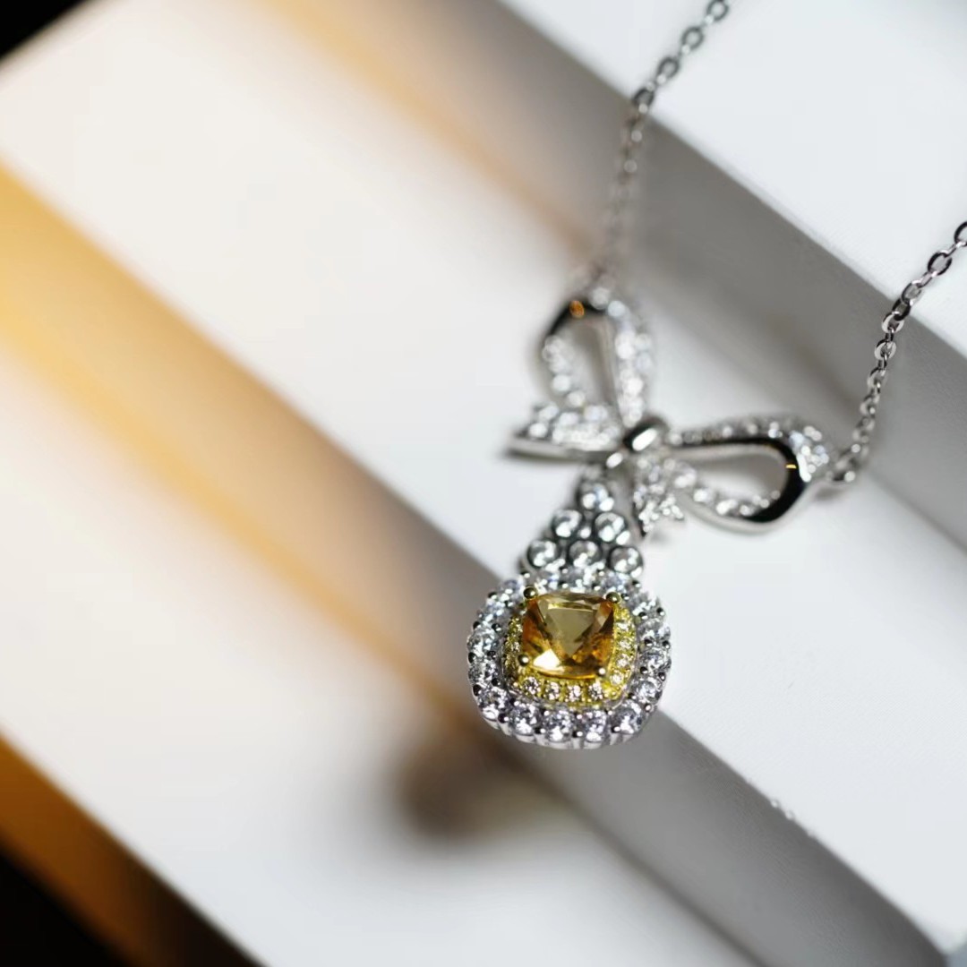 1110-CP4 黄水晶项链0.5ct