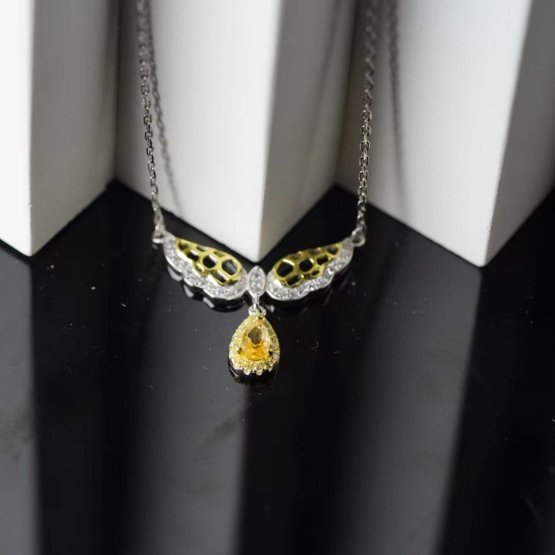 1110-CP6黄水晶项链0.18ct