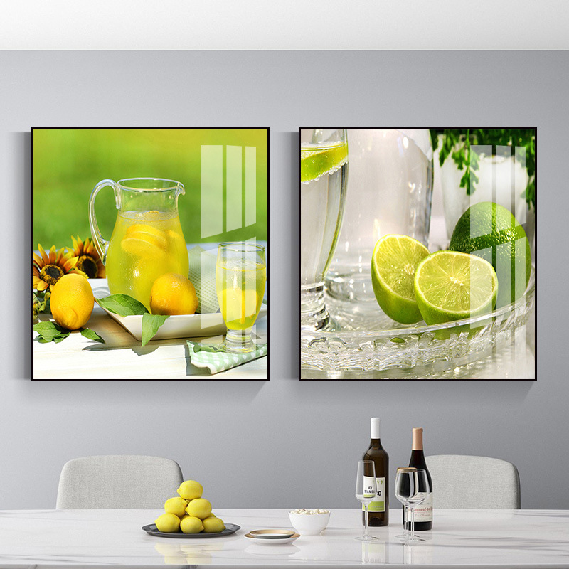 T06餐厅装饰画40*40*2现代简约饭厅墙面挂画客厅歺厅背景墙壁画