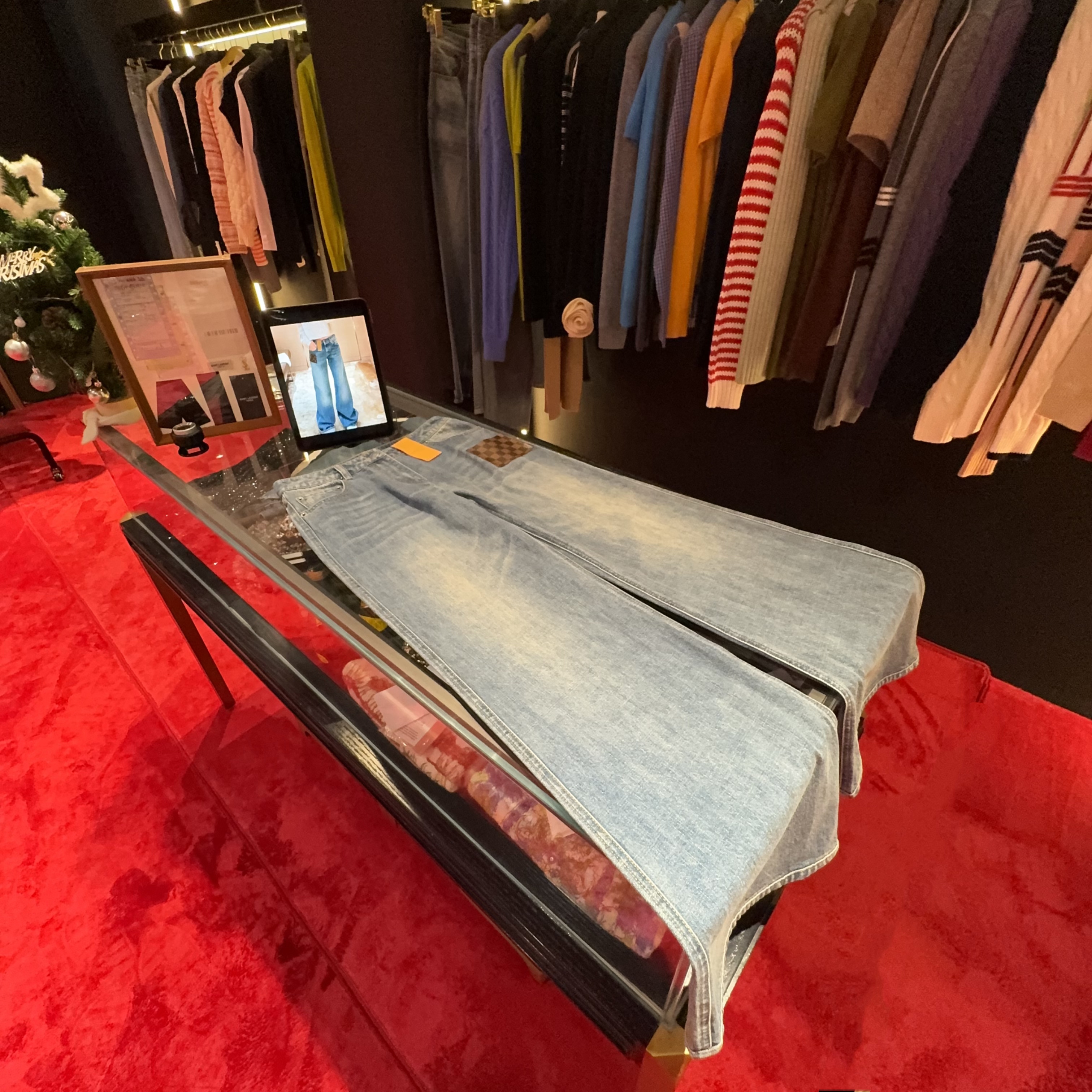 HM 24/FW 老花贴片阔腿牛仔裤#1099上新#