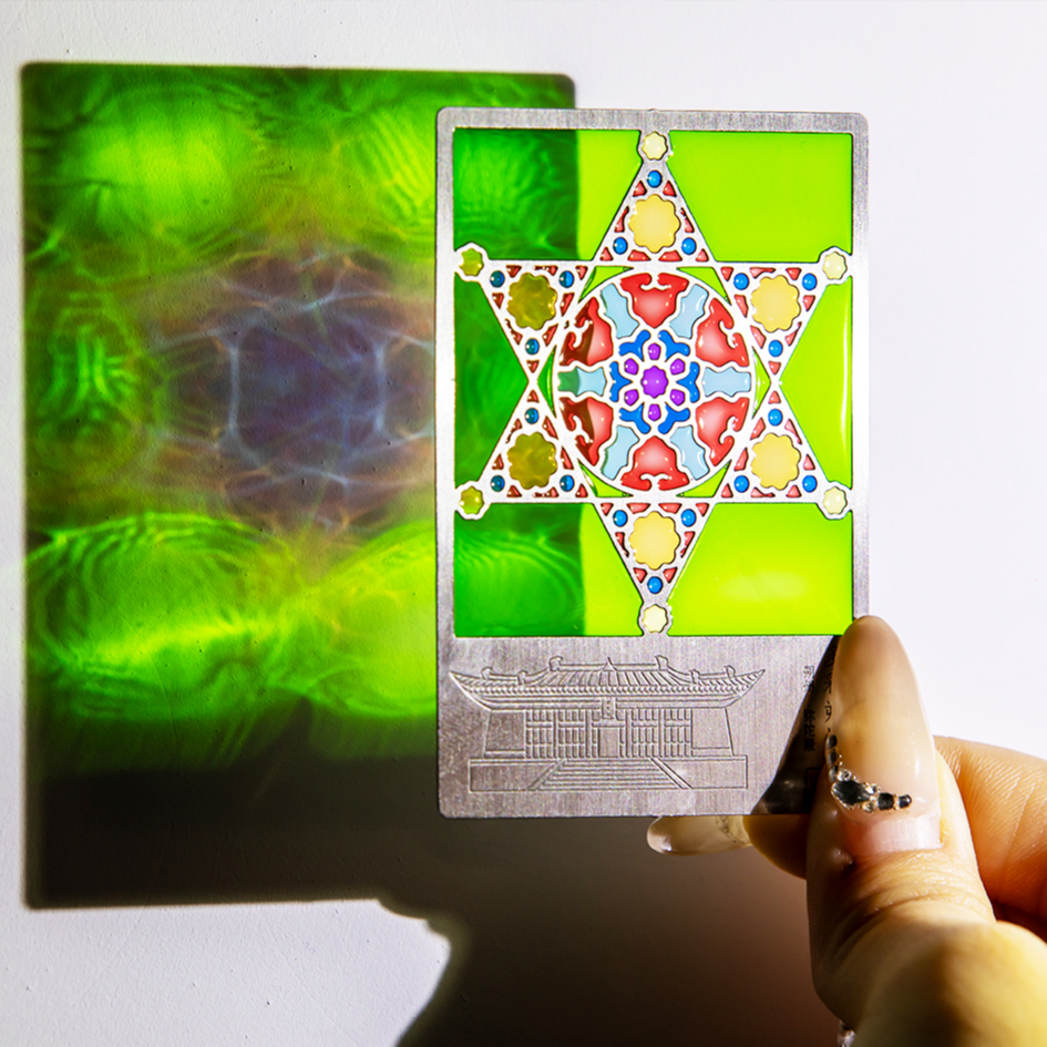 崇福寺窗花透光漆书签