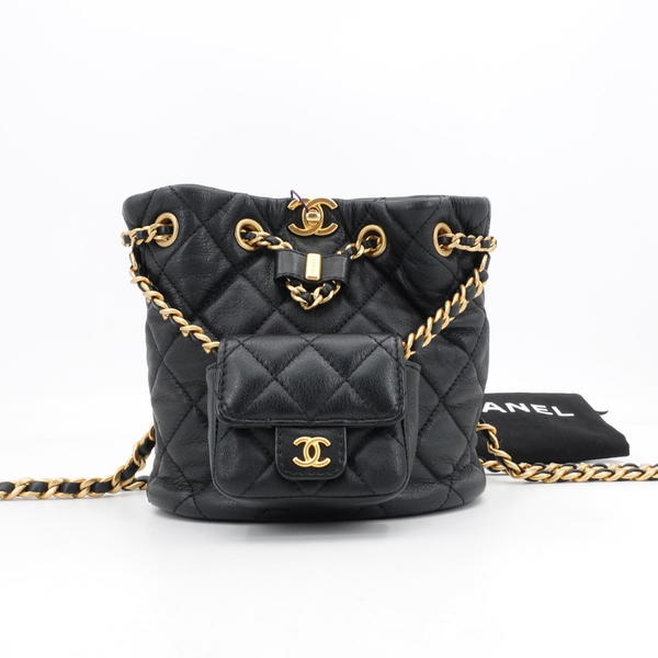 95新 Chanel/香奈儿 拆单GGS 23a子母双肩包黑金芯片款/24295796