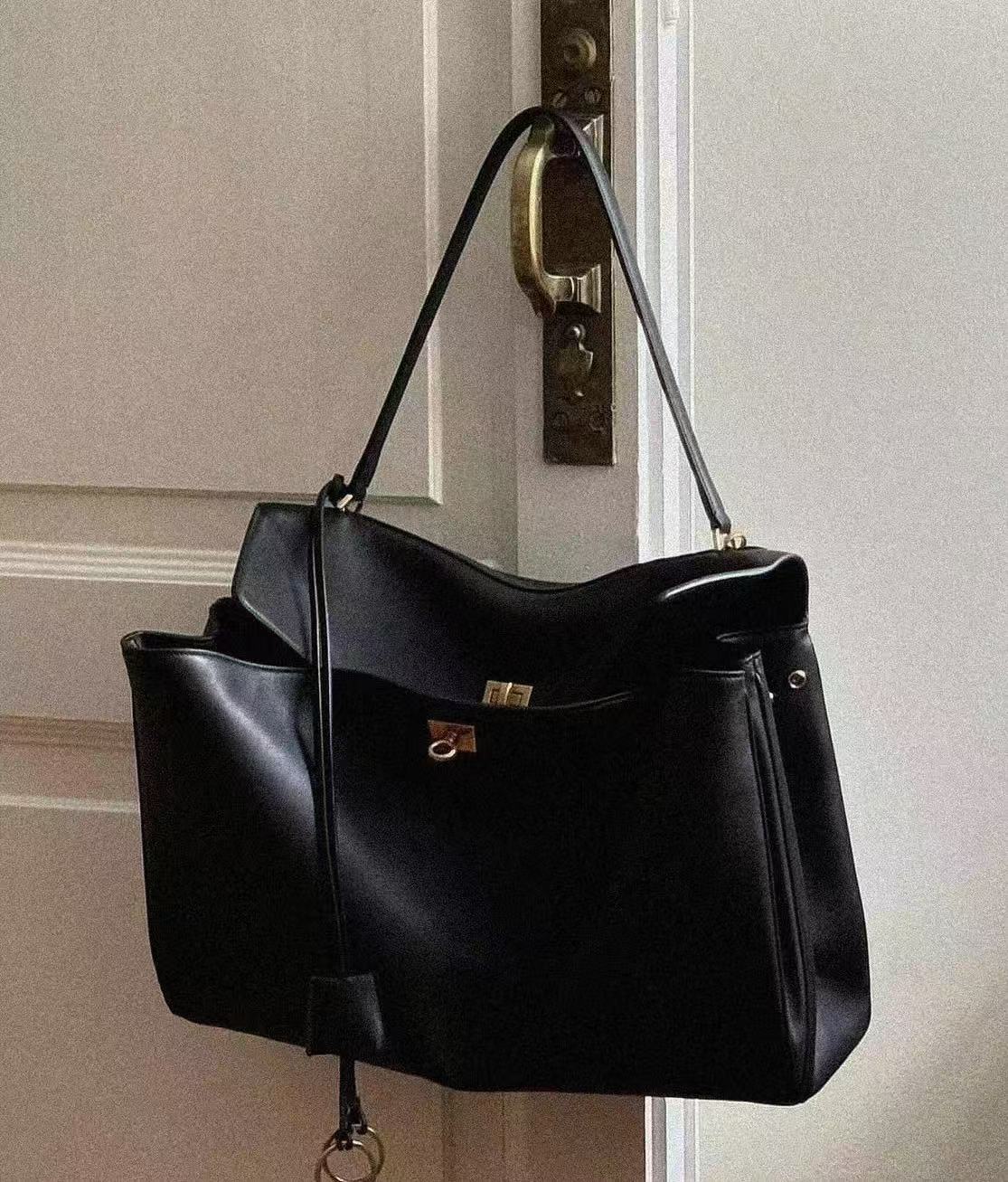 99新 Balenciaga/巴黎世家 巴黎世家rodeo黑金中号牛皮/54157281