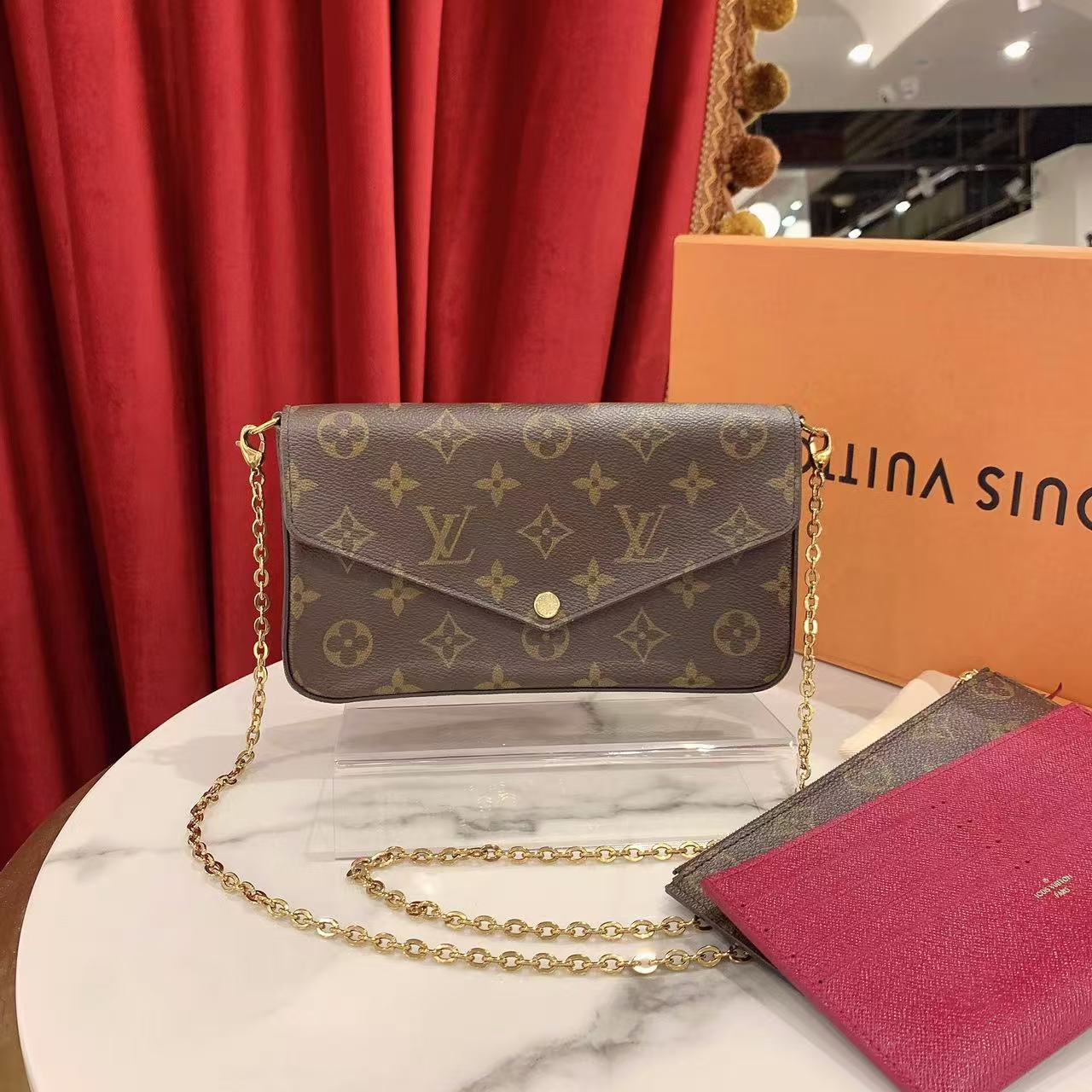 95新 LouisVuitton/路易威登 GGS三合一金扣单肩包芯片款73907084