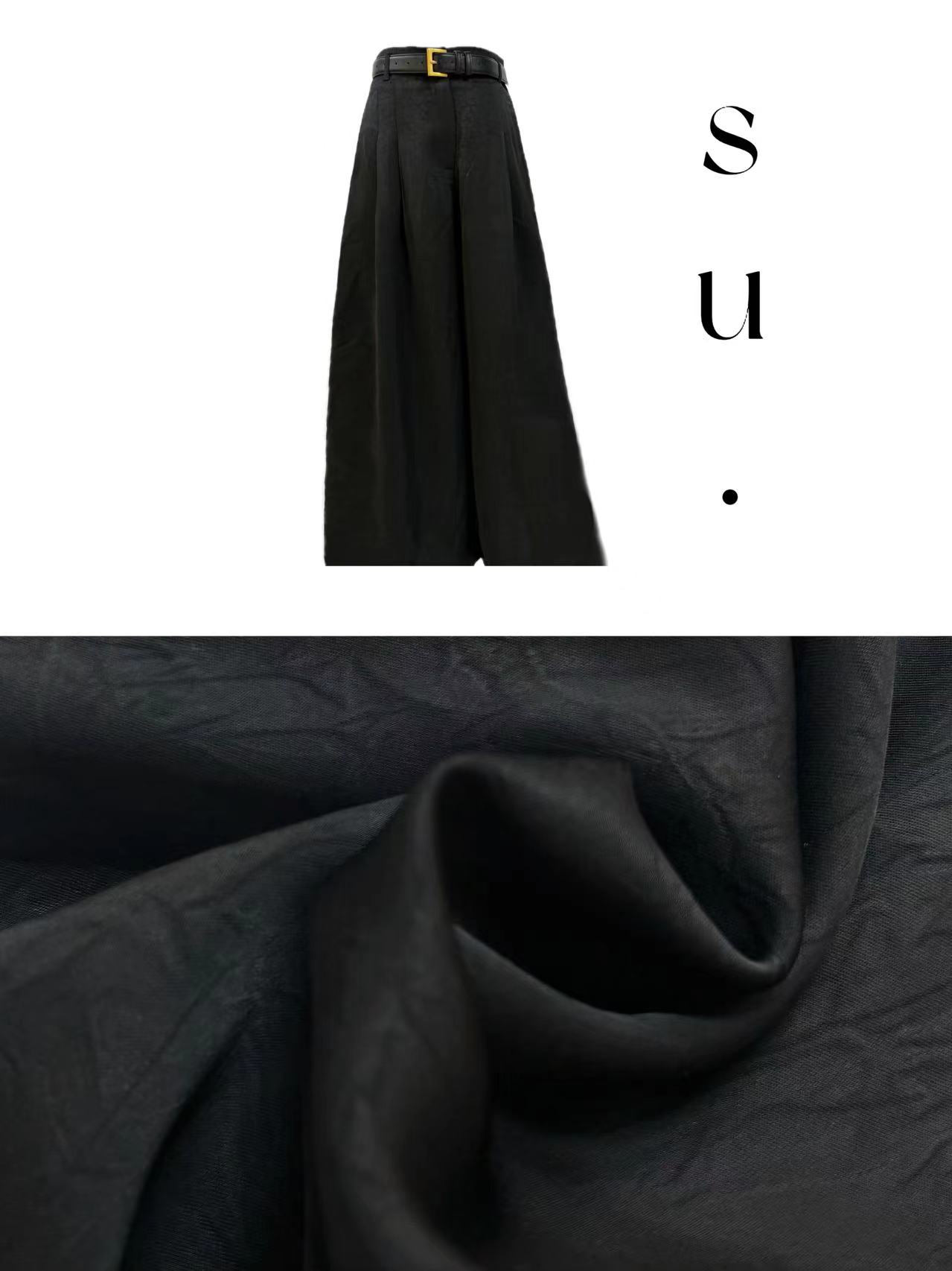 800-1豹纹缎面高腰阔腿裤时尚显瘦百搭休闲