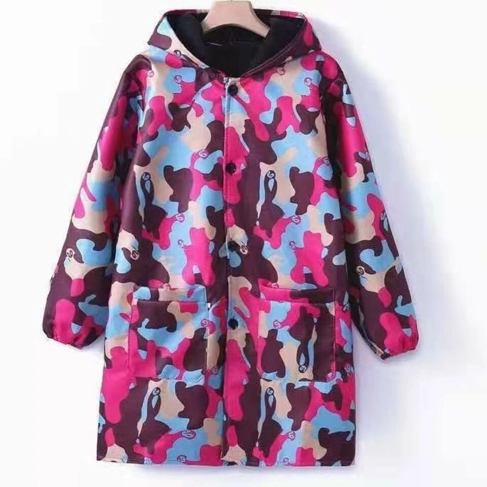 蓝大褂工作服加绒长袖工装防尘服防水防油罩衣搬运迷彩劳保服围裙