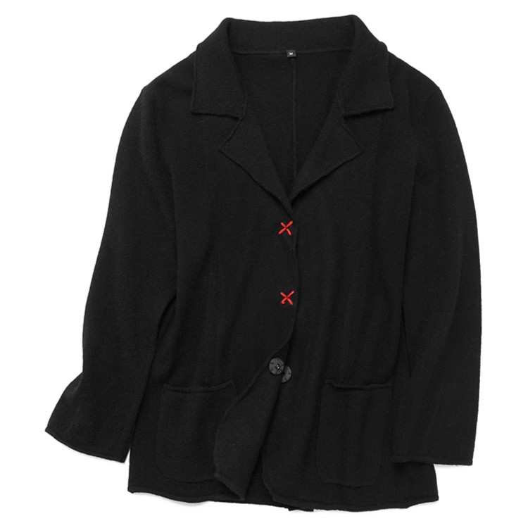 Say Ya【然】意大利手工线 自留经典羊绒羊毛七分袖西服 休闲春夏