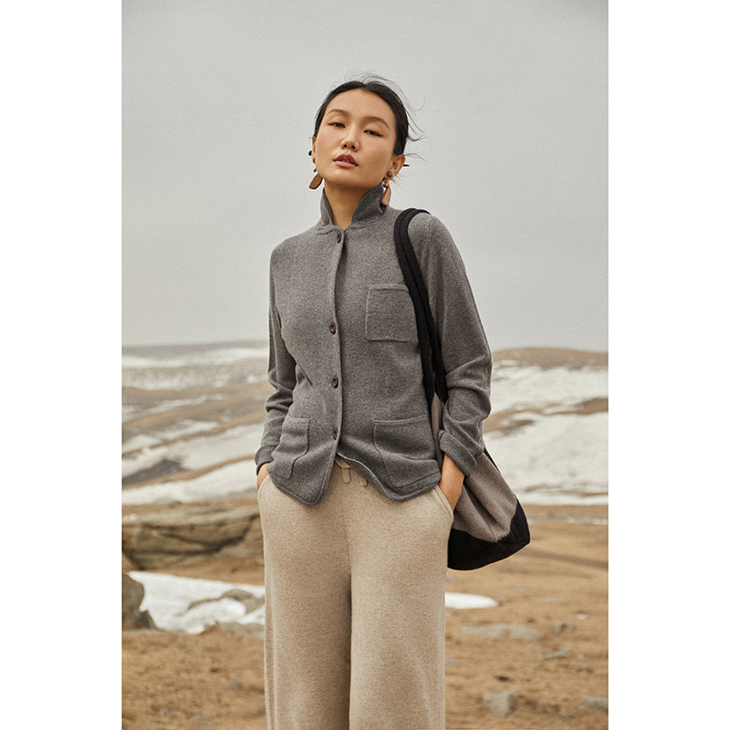 SayYa【幻】春季定制小桂花羊绒小西服多色选通勤秋季山羊绒上衣