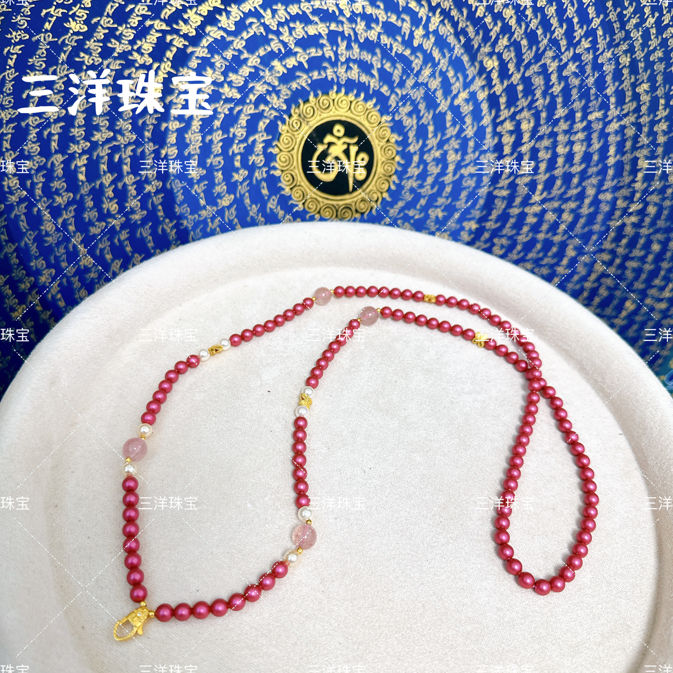 吊坠925银 BLQXL-158  蝴蝶锦鲤粉万能链