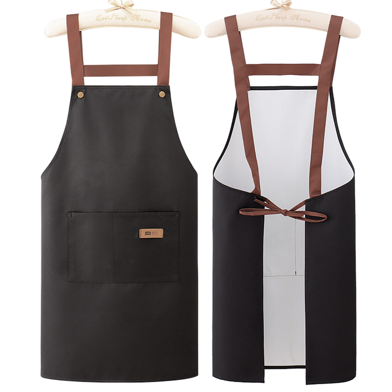 JIAQILI/佳绮利防水纯色围裙时尚简约家用做饭防污防油无袖工作服