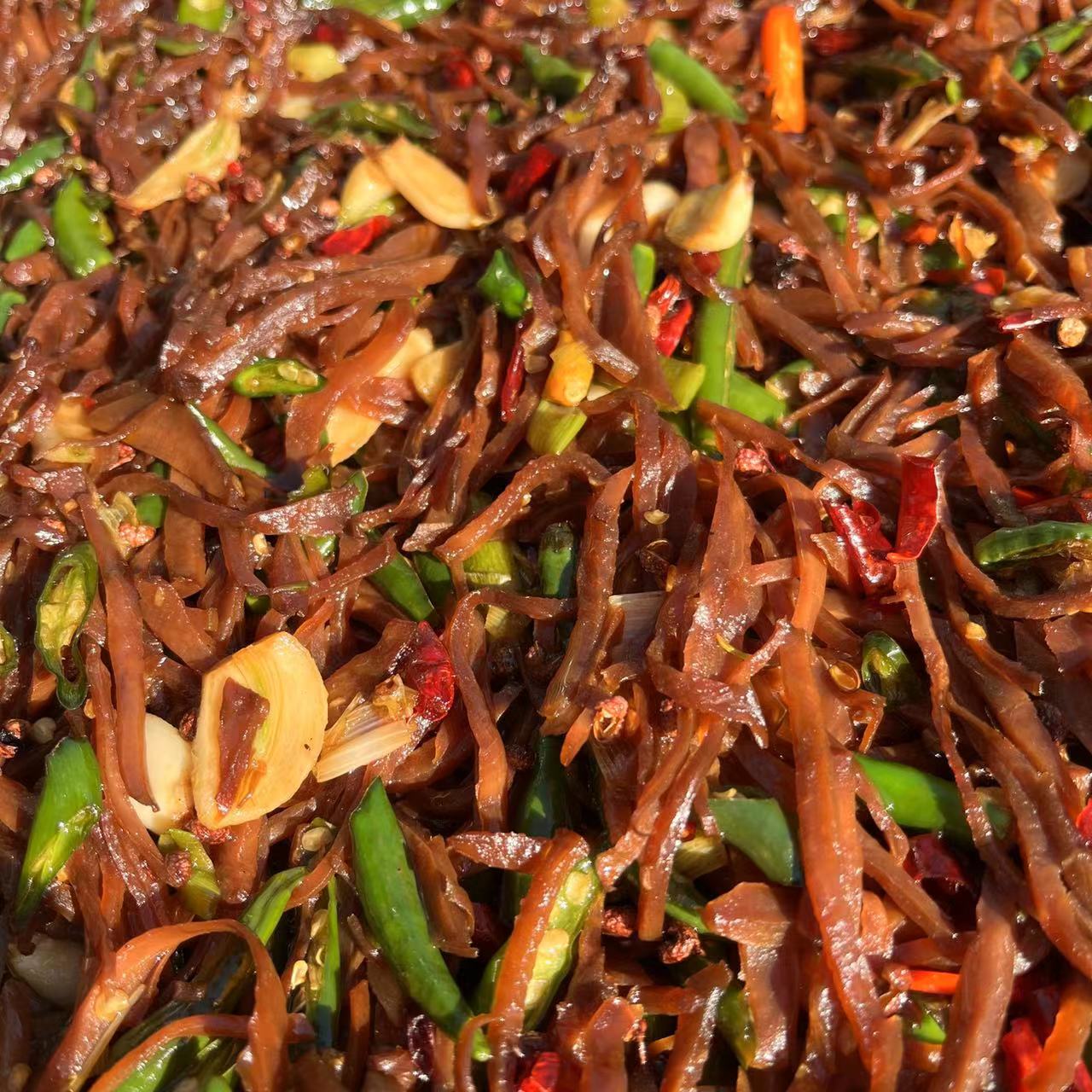徐州特色菜辣椒炒酱菜丝