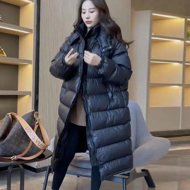 长款鹅绒服90白鹅绒羽绒服女过膝2023年新款tn