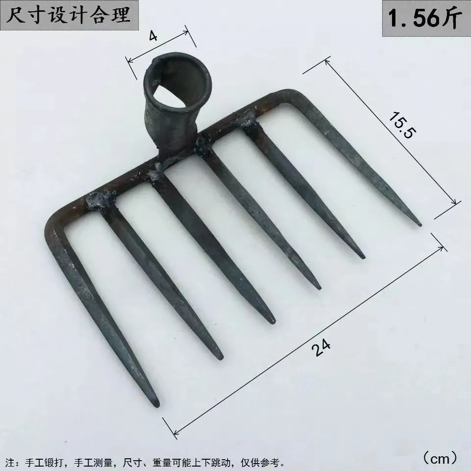 园艺锄耙手工锻打六齿铁耙子松土除草