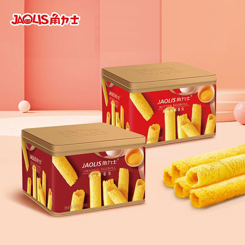 香港JAOLIS角力士蛋卷皇9包 黄油味【12月到期散装无铁盒介意勿拍】